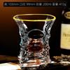 Estátua Dourada Cruzada Vidro Copo de Uísque Estilo Europeu Transparente Pintura Dourada Doméstico Bar Copo de Brandy Vidro para Cerveja