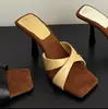 Zapatos de tacón alto blancos elegantes estilo francés Chuyuji para mujer, nuevo modelo de verano con tacones finos, punta cuadrada, sandalias destalonadas