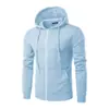 Comercio Exterior Amazon Cárdigan Suéter de Color Sólido Sudadera con Forro Polar Top Deportivo Otoño e Invierno Hombres y Mujeres Camisa con Cremallera
