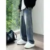 Jeans Elásticos de Cintura para Hombre Tallas Grandes Primavera y Otoño Rectos Sueltos Versátiles Nuevos de Moda Estilo Americano Hong Kong Pantalones