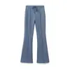 Comércio Exterior Atacado Outono Novo Estilo Europeu e Americano Tecido Dupla Face Moletom Curto 3641843 Calça Flare 3641845