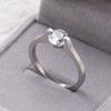 Anillo de Zirconia Popular Transfronterizo, Anillo de Diamantes de Moda, Joyería de Acero de Titanio, Joyería de Nicho Femenina Simple, Acero Inoxidable, Venta al por Mayor Coreana