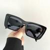 Novo estilo europeu e americano transfronteiriço high-end senso de personalidade caixa pernas irregulares mostrar rosto fino moda óculos de sol óculos de sol
