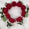 Rosas Simuladas Decoração de Sala de Estar Gabinete de TV Arranjo de Flores Dia dos Namorados Flor Única Plástico Flor Falsa Arranjo de Flores Secas