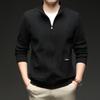 Yingao Export Outono e Inverno Tricotado Masculino Jacquard Gola Alta Zíper Manga Longa Masculino Slim Moderno Casaco Suéter Zhongshan
