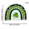 Patches bordados verde fresco com desenhos de frutas e plantas em estilo cartoon para decoração em roupas, bolsas e computadores