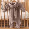 Ropa para Recién Nacidos Body de Bebé Estilo Coreano Cálido Ropa Otoño Invierno Abrigo Mono con Pies para Bebé Mameluco