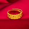 Pulsera de anillo de moneda de oro de Vietnam para mujer, pulsera de anillo abierto de oro de moda para mujer, pulsera de anillo de moneda de oro
