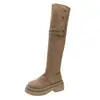 Plegables Nuevo Estilo Europeo Americano Suela Gruesa Otoño e Invierno Hasta la Rodilla 2026 Botas de Caballero para Niños Tacón Grueso Botas Largas de Doble Uso