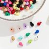 Lindo colgante de teléfono de dibujos animados pintura cuentas de agujero recto pulsera collar DIY juguetes para niños accesorios venta al por mayor
