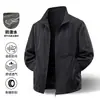 Chaqueta, colección nueva otoño/invierno 2026, estilo deportivo y casual para hombre, corte holgado, para exteriores, cuello alto, impermeable, cortavientos inspirado en ropa de trabajo
