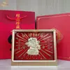 Adorno de Oro de 999 para Riqueza Instantánea, Dios de la Riqueza Trayendo Fortuna de Todas las Direcciones, Regalo de Escritorio de Alta Gama para Amigos