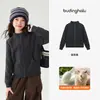 Pudding Haru Roupas de Outono para Meninas, Tops Estilo Coreano, Novo Casaco de Lã de Seda Infantil de Outono 2026