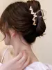 Love Pink Grab Clip para Mulheres 2024 Novo High-end Sense Simple Clip Grande Hairpin Back Head Shark Clip Summer
