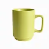 [Procesamiento Personalizado] Tazas de Color Sólido Mate con Impresión de Logo, Tazas de Cerámica Creativas de Gran Capacidad, Tazas de Café para Hotel