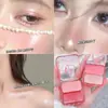 Placa de Rubor Monocromático Water Light Iluminador Facial Color Duradero Maquillaje Nude Maquillaje Natural Larga Duración Suave Placa de Una Pieza Rubor Estudiante