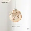 Bola de Color Champaña de 8 cm de Gama Alta Lujo Accesible Polvo Pegajoso Polvo Dorado Bola Electrochapada Decoración para Árbol de Navidad Colgante Decoración Colgante Bola Colgante