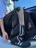 Pantalones Deportivos de Seda Helada Dopamina Secado Rápido para Hombre Verano Delgados con Parches de Malla Rayados Holgados Rectos Casuales Largos