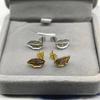 Nuevos aretes de plata de ley S925 europeos y americanos, aretes de hoja personalizados, joyería de oreja de hoja simple y creativa transfronteriza para niños y niñas