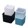 Caja de almacenamiento cuadrada de plástico, caja de plástico con tapa o sin tapa, caja de almacenamiento de material PP elevado, tamaño mini pequeño