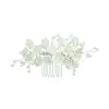 Tocado de Perlas y Cristales Tejido a Mano, Diadema de Novia, Peine para el Cabello, Pasador de Lujo Ligero, Accesorios para el Cabello de Performance para Niñas