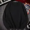 Suéter de cuello redondo de lana de cordero para hombre, jersey casual con forro polar, engrosado, manga larga de invierno, suéter base para jóvenes
