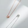 Collar de plata de ley S925 para mujer, estilo TikTok, collar pequeño para la cintura para hombre, colgante simple y elegante para estudiante.