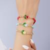 Pulsera roja tejida a mano Tulipán de venta caliente transfronteriza europea y americana, pulsera simple y fresca para novia, joyería al por mayor
