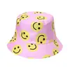 Sombrero de Sol 2025 Primavera y Verano Nuevo para Hombres y Mujeres Sombrilla y Protección Solar Sombrero Cubeta Doble Cara Usable Mostrar Cara Cara Sonriente Pequeña Sombrero de Pescador Ins