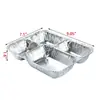 Caja de almuerzo desechable de papel de aluminio lata caja de papel clavo de flor de barbacoa polvo Flammulina velutipes empaque para llevar rectangular gruesa con tapa