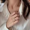 Anillo de Bambú Yunyao Paso a Paso para Mujer, Moderno y Único, Anillo Ajustable de Piedra Ojo de Gato de Alta Gama, Estilo Celebridad de Internet de Lujo Ligero, Anillo para el Dedo Índice