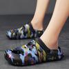 Zapatos para Hombre con Agujeros en el Pie 2022 Verano Nuevos para Jóvenes Calzado Exterior con Estampado de Letras Transpirables Zapatos de Playa