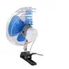 Ventilador de coche de 6 pulgadas 12V/24V, ventilador de coche con clip rápido y lento cabeza giratoria CC cubierta de malla totalmente sellada ventilador