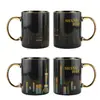 Caneca Personalizada que Muda de Cor com Temperatura, Presente Corporativo para Empresas, Caneca Cerâmica para Presente de Feriado, Caneca Colorida Cultural e Criativa de Aparência Sofisticada