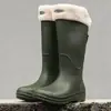 Botas de Lluvia de Caña Alta Transfronterizas para Hombres y Mujeres, Zapatos Impermeables para Uso en Exteriores, Botas Largas, Zapatos de Goma, Cubrezapatos Ligeros Antideslizantes, Tubo Largo