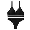 Conjunto de sujetador y tanga sexy exclusivo transfronterizo copas fijas cómodo transpirable agradable a la piel sin ropa interior para cadera