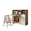 Juego de mesa y sillas de comedor plegables multifuncionales, moderno y simple, adecuado para apartamentos pequeños, mesa de comedor extensible con ruedas, mesa de comedor simple