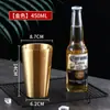 Ins estilo industrial 304 doble capa simple acero inoxidable taza taza de cerveza taza de café exterior para niños pequeña taza de agua venta al por mayor