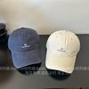 Liangfang American Street Simples Bordado Pequeno Letra Lavado Chapéu de Beisebol Chapéu de Beisebol Masculino e Feminino Curvado com Contas