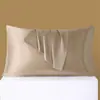 Amazon Aliexpress Ropa de Cama Funda de Almohada de Seda Lavada Individual Seda Hielo Satén Seda Imitación Seda Transfronterizo
