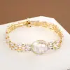 Pulsera Clásica Nueva de Moda Cruzada con Circonita Atmósfera Exquisita Versátil Pulsera para Mujer Venta Directa de Fábrica