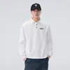 Ropa para Hombre Fengshe / Camisa Polo Sencilla de Otoño para Hombre Camiseta de Manga Larga para Hombre Corte Holgado Sudadera con Cuello de Solapa Polo Camiseta
