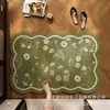 Alfombrilla de Baño de Tierra de Diatomeas Fresca y Simple, Alfombrilla de Entrada Absorbente de Agua de Secado Rápido para Baño y Entrada de Inodoro, Esterilla Antideslizante para Baño