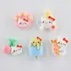 Gatito Lindo Joyería DIY Pegamento de Crema Accesorios de Resina Materiales Hechos a Mano DIY Pasador Diadema Funda para Teléfono Móvil Imán para Refrigerador