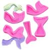 Sereia cauda líquido silicone molde dobrar açúcar chocolate bolo molde decorativo DIY Baking Tool