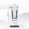 Vaso medidor de vidrio para licores, dispensador de licor casero de 100 ml con asa, vaso de vidrio engrosado, juego de cristalería para bar