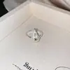 Anillo Abierto de Zirconia Pera Manzana Inspirado en el Diseño 2026 Nuevo Estilo Ins Anillo para Dedo Índice Lujo Ligero Sensación de Alta Gama Anillo para Dedo