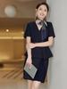 2024 Nuevo Ropa de Trabajo China Mobile para Mujer Verano Ajustado Traje de Chaqueta y Falda para Tienda de Negocios Móviles