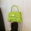 Bolso con Detalle de Lazo Bolso Tote de Gran Capacidad 2023 Nuevo Estilo Bolso de Hombro de Moda Estilo Extranjero Bolso Cuadrado Pequeño