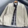 Chaqueta de béisbol casual estilo americano, atuendo de pareja moderno para primavera y otoño, unisex, corte limpio, abrigo largo